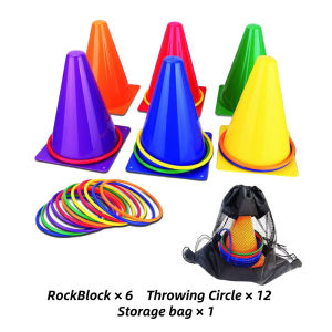 Obstacle Bucket Ring Toss Set Fun and Educational for Outdoor Physical Activity