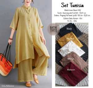 PROMO COD Setelan Baju & Celana Wanita Dewasa Tunisia Set Ti Amo Fashion Store