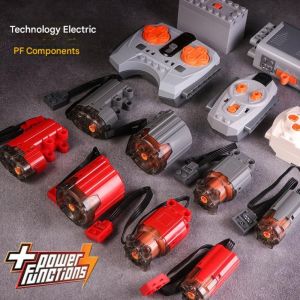 GOLDVAULT PF MOC Building Blocks Power Functions 2.0 Upgraded Version Servo Motor Receiver Controller Assembling Bricks Technical Motor Parts Childrens Toy