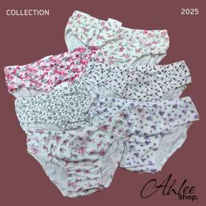 6pcs Floral White Cotton Panty for womenwear comfy to wear
