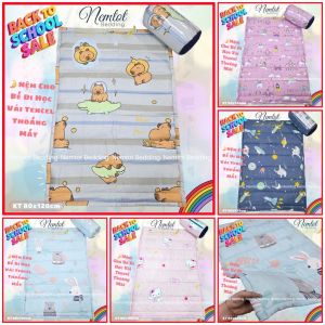 🌸BÉ YÊU🌸 Nệm Trẻ Em Vải Tencel Than Hoạt Tính Thoáng Mát Kháng Khuẩn Nệm Chần Bông Cho Bé Đi Học _ Nemtot Bedding