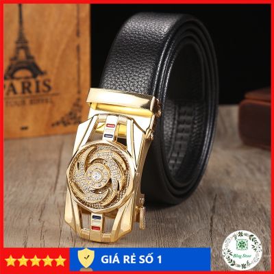 Thắt lưng nam mặt xoay cao cấp khóa tự động Thắt lưng da nam thời trang - Bông Store X004-B1