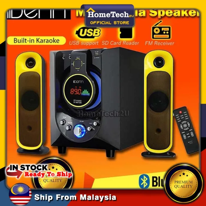 Denn 2.1ch PC Audio Multimedia Bluetooth Speaker with Remote Control (D-9970B)