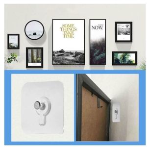 Transparent Hook Wall Hanging Nail-free No Hole Hook Kitchen Bathroom Seamless Strong Hold Adhesive Hook set