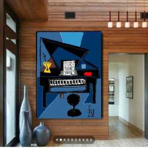 Lukisan Abstrak modern minimalis ukuran 60cm x 80cm lukisan nya saja