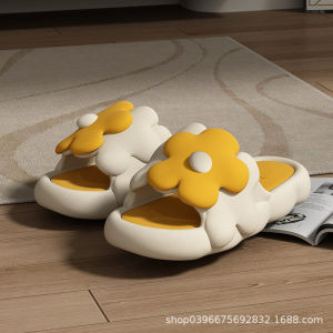 Free Shipping Cute Floral-Patterned Thick-Soled Slippers For Women Suitable For Summer Wear Indoor Use And The Bathroom Non-Slip EVA Sandals For Both Indoor And Outdoor Use
