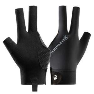 THEYANCHI Billiard Glove Premium Black Lycra Profesional 3-Finger Sarung Tangan Biliar Billiard