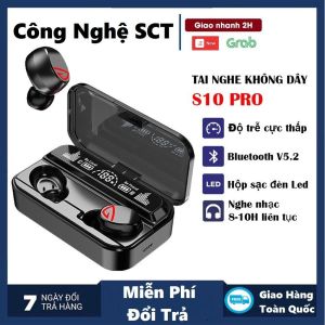 Tai Nghe Bluetooth S10 Phiên Bản Mới Nâng Cấp Pro Chip Mạnh Mẽ Pin Cực Trâu Mic Đàm Thoại 2 Bên Hỗ Trợ Mọi Dòng Máy