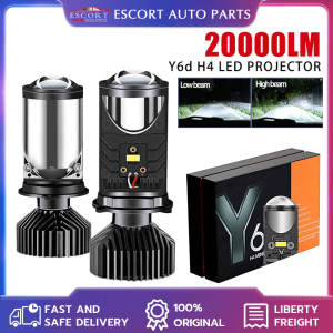 Y6D Car LED Car Headlight LED Mini Projector H4 LED Headlight Bulb Projector Lampu Kereta LED