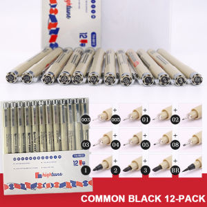 HIGHTUNE Micron Pen Detail Drawing Pen Fineliners Sketch Brush Pen Set  3/5/10/12 pcs Art Markers for School Supplies