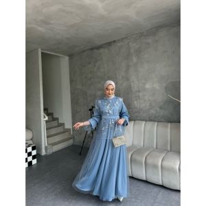 BISA COD - BEST SELLER AMORA DRESS OUTER TILLE GARDEN BUSUI FRIENDLY DRESS KONDANAN DRESS PESTA DRESS WISUDA DRESS BRIDESMAID
