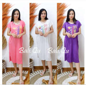 dress wanita / daster wanita / daster kekinian motif bambu bali / termurah