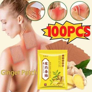 100pcs Herbal Ginger Patches original for pain relief Promote Blood Circulation Knee Neck Back Pain Relief Improve Sleep patch by JUST4U