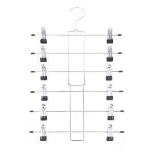 2-Pack Multilayer Closet Organizer Skirt Pants Rack Hangers with Storage Space-Saving Wardrobe Rack for Space Efficient Clothing Organization