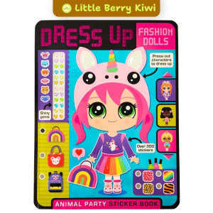 Dress Up Fashion Dolls Sticker Activity Books Animal Party / Snack Planet Ages 5+ Paperback children book gift