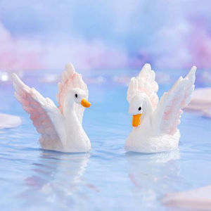 [Faster YG] ตุ๊กตาเรซินรูปหงส์ห่านน่ารักการ์ตูนตุ๊กตาขนาดเล็กประดับรถยนต์งานฝีมือสร้างสรรค์แบบทำมืออุปกรณ์ตกแต่งบ้านของขวัญ