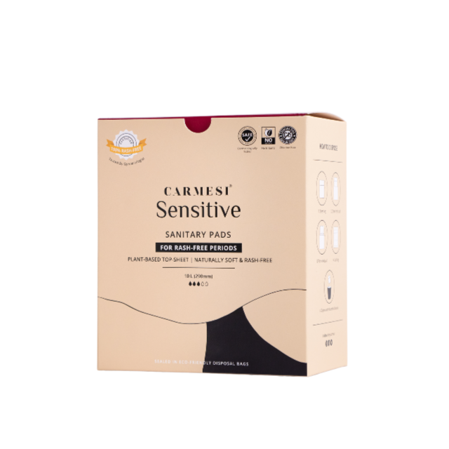 Carmesi Sensitive Sanitary Pads for Rash-Free Periods (Pack of 10 ...