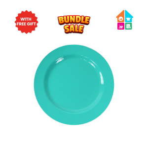 Break-Resistant Melamineware Dinner Plate Cutlery & Bowl Tableware Soup Plate Salad Bowl Solid Teal