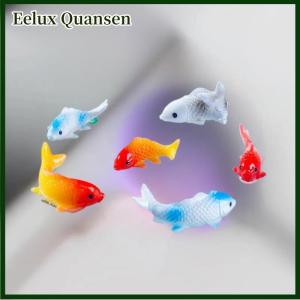 Eelux 10pcs DIY trang trí cá vàng bức tượng nhỏ trang trí nội thất Dollhouse mô hình thu nhỏ cá chép mô phỏng động vật cho trẻ em Đồ chơi