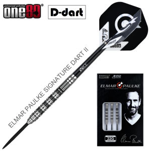 ONE80 STEEL TIP DART - 22G ELMAR PAULKE VHD TUNGSTEN SIGNATURE STEEL DARTS (ARROW DART)