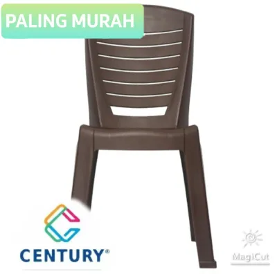 CENTURY 1672-C DARK BROWN/ RED/ GREY/ Dinner Chair / Plastic Chair