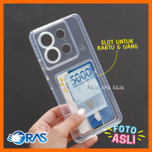 Softcase For POCOPHONE POCO X6 5G Xiaomi Card Slot Kartu Casing Silicon Bening Clear Dompet