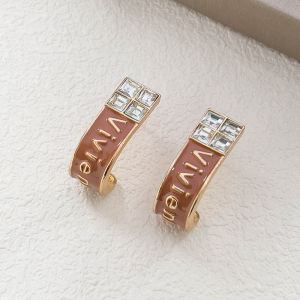 Fashionable Ring Gift 简约时尚字母耳扣耳环 新款爆款耳钉高级感耳饰女N0933