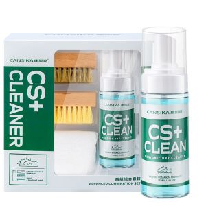 Cansika Sneaker Cleaner Waterless Mousse Foam Shoe Stain Remover Non-Ionic Dry Cleaning for Canvas Leather Mesh Shoes