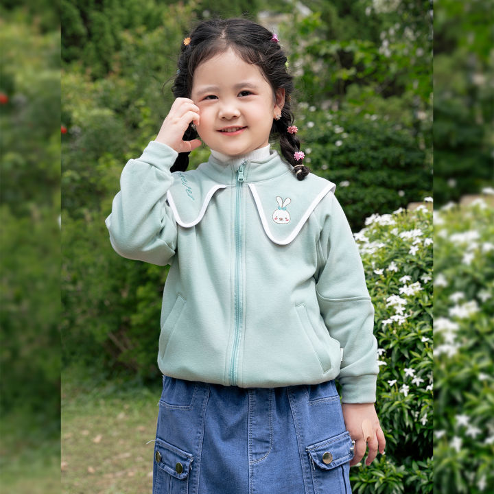 Áo khoác nỉ bé gái Derosa Kids cho bé từ 2 đến 6 tuổi ZWK23-3023A ...