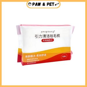 Pet Grooming Brush Cat Dog Hair Remove Brush with Water Tank Wipes Massage Comb Cleaning