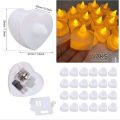 Combo 20 đèn NẾN TRÁI TIM màu VÀNG ĐẬM điện tử nhỏ lãng mạn LED cầu hôn, đạo cụ đèn trang trí tiệc cưới, sinh nhật. 