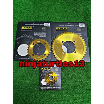 JRP sprocket 415 gold spoket MADE IN THAILAND rxz lc135 y15 srl110 y110 y100 ss ss2 xde lubang FULL