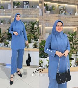 ONESET HIJAB KNITT TERLARIS SET HIJAB WANITA MODERN KEKINIAN TERVIRAL SET OOTD KONDAGAN