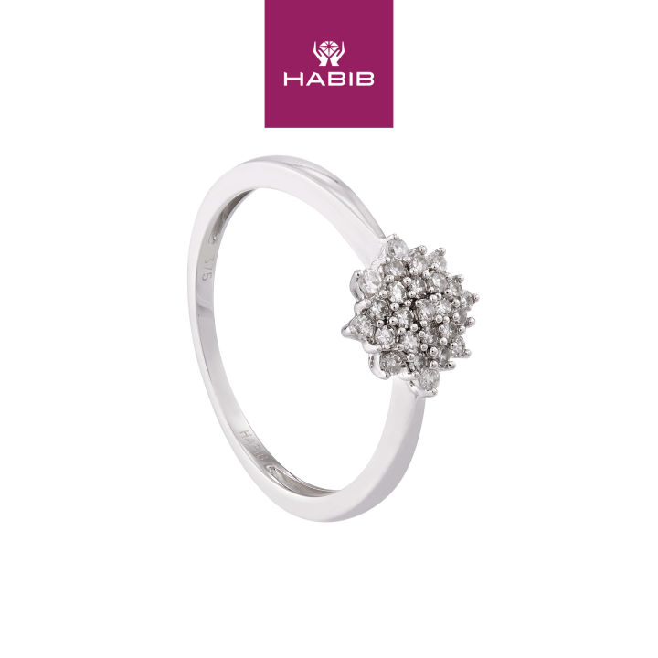 HABIB Diamond Ring in 375/9K White Gold 258570320 (The product does not come with any gifts)