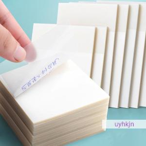 uyhkjn 50 Sheets Waterproof PET Transparent Sticky Note Memo pad Daily To Do List