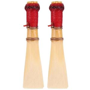 2 Pieces Reed Whistle Bassoon Reed Natural Bassoon Reeds with Clear Protective for Case Wind Musical Instrument Accessor