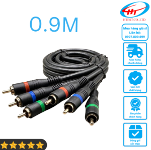 Dây cáp AV 6 đầu bông sen dây cáp tín hiệu âm thanh RCA dài 0.9m chất lượng cao tín hiệu cực chuẩn