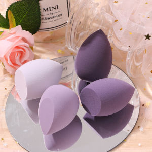 DORISNA 4pcs Makeup Sponge Beauty Puff Dry and Wet Combined Beauty Cosmetic Ball Foundation Powder Puff Bevel Cut Make Up Sponge Tools