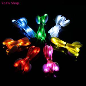 💕 YoYo Shop 💕 LED Shoe Laces Flash Light Up Colours Glow Flashing Cotton Shoelaces Party Cool