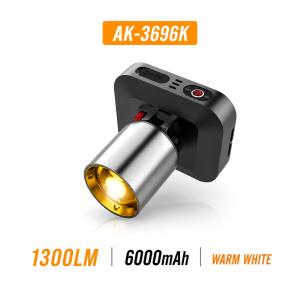 AOKI Senter Kepala Cahaya Maksimal Plus RechargePro dengan USB-C 80W 1300lumen 1500lumen Fokus & Penyebaran Zoom