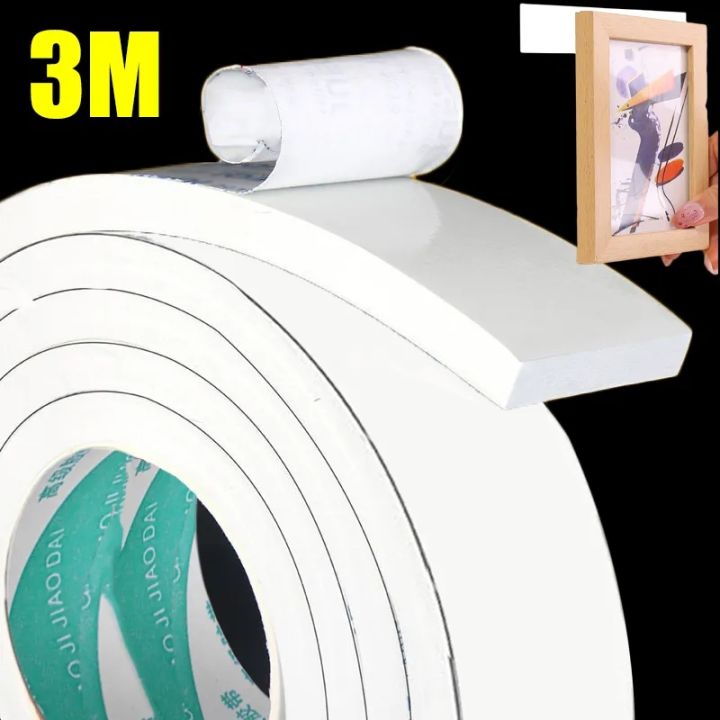3m White Sponge Foam Double Sided Adhesive Tapes for Mounting Fixing Pad Sticky 10/30mm Width
