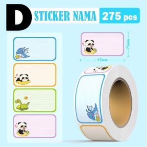 Sticker Tag Label Nama Buku Jurnal Jar Toples 25 x 45 cm (1 roll/ 275 pcs)