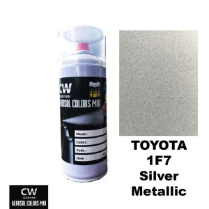 Toyota 1F7 Silver Metallic Vios Altis Touch Up Paint Aikka CW DIY Aerosol Spray 370ml 补漆 银色 Spray Bottle Car Kereta