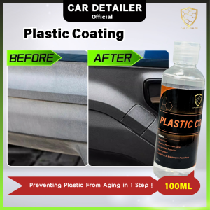 【CP CAR Detailer】Plastic Coating 100ML Restore Car Exterior Rubber Plastic UV Protection Prevent Aging