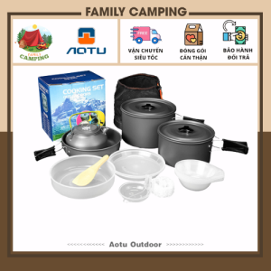 Bộ nồi nấu ăm cắm trại ngoài trời 4-5 người 13 món DS-508 chính hãng AoTu