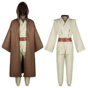 Star Wars Costume The Last Jedi Luke Skywalker Cosplay Outfit Anakin Skywalker Black Cloak Top Pants Suits Halloween Carnival Costume