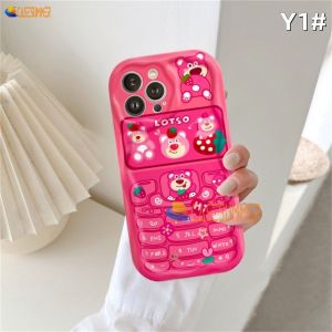 (Lokal Ready) Casesummer Casing hp Samsung A14 A04 A04S A04E A13 A03 A03S A02S A12 A50 A50S A30S A11 A20 A30 A23 A51 A32 A10 A10S A21S A20S M11 M12 Toy Story Kartun Strawberry Bear Lotso Doraemon  3D Bergelombang Case