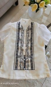 MODERN FILIPINIANA TOP BARONG FOR WOMEN TULIP SLEEVE