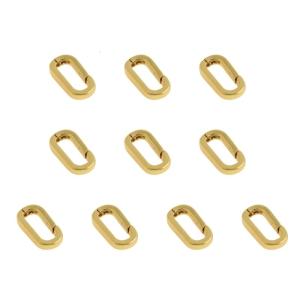 Sterlings Necklace Shortener Clasp Bracelet Extension Golden Silver Clasp with Sturdy Brass for Making 10pcs