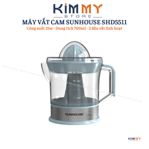 MÁY VẮT CAM SUNHOUSE SHD5510 / SHD5511 - Dung tích 700ml 2 đầu vắt linh hoạt